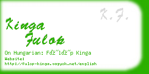 kinga fulop business card